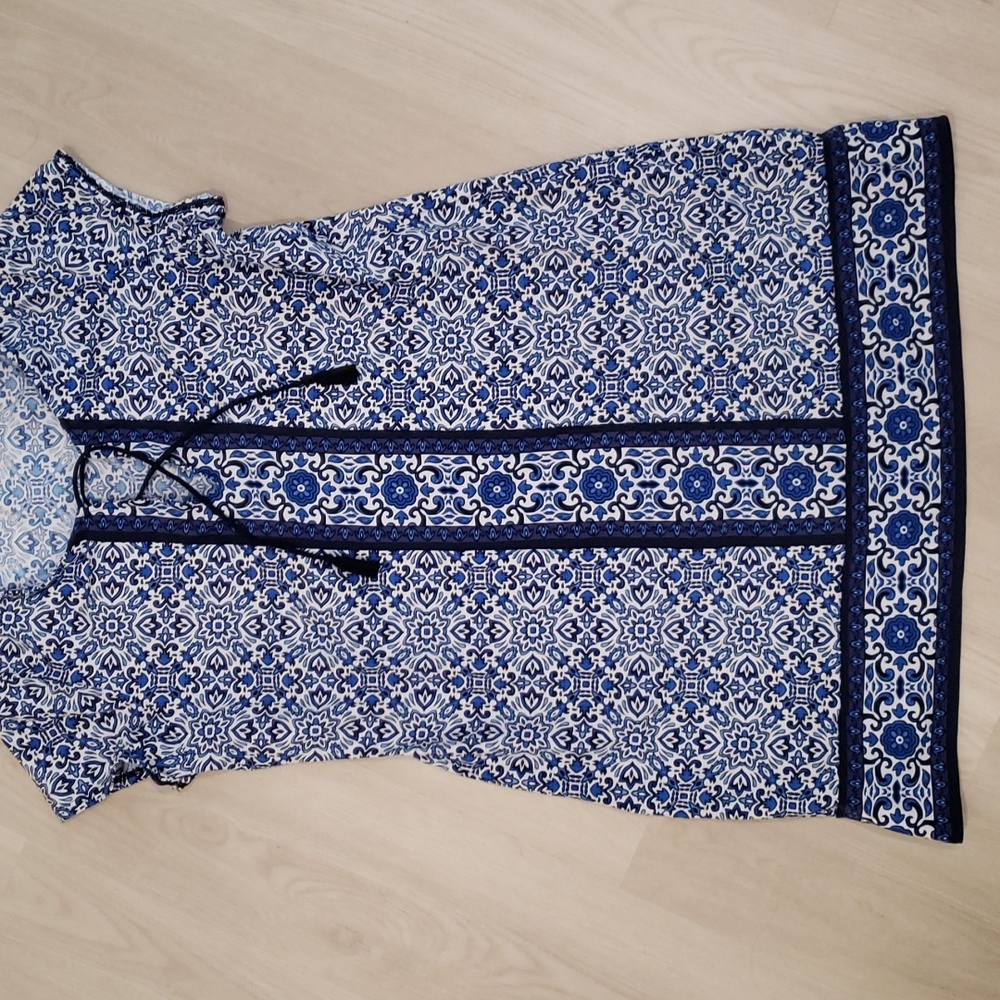 Land's End cap sleeve coverup/swim dress, EUC Sz M